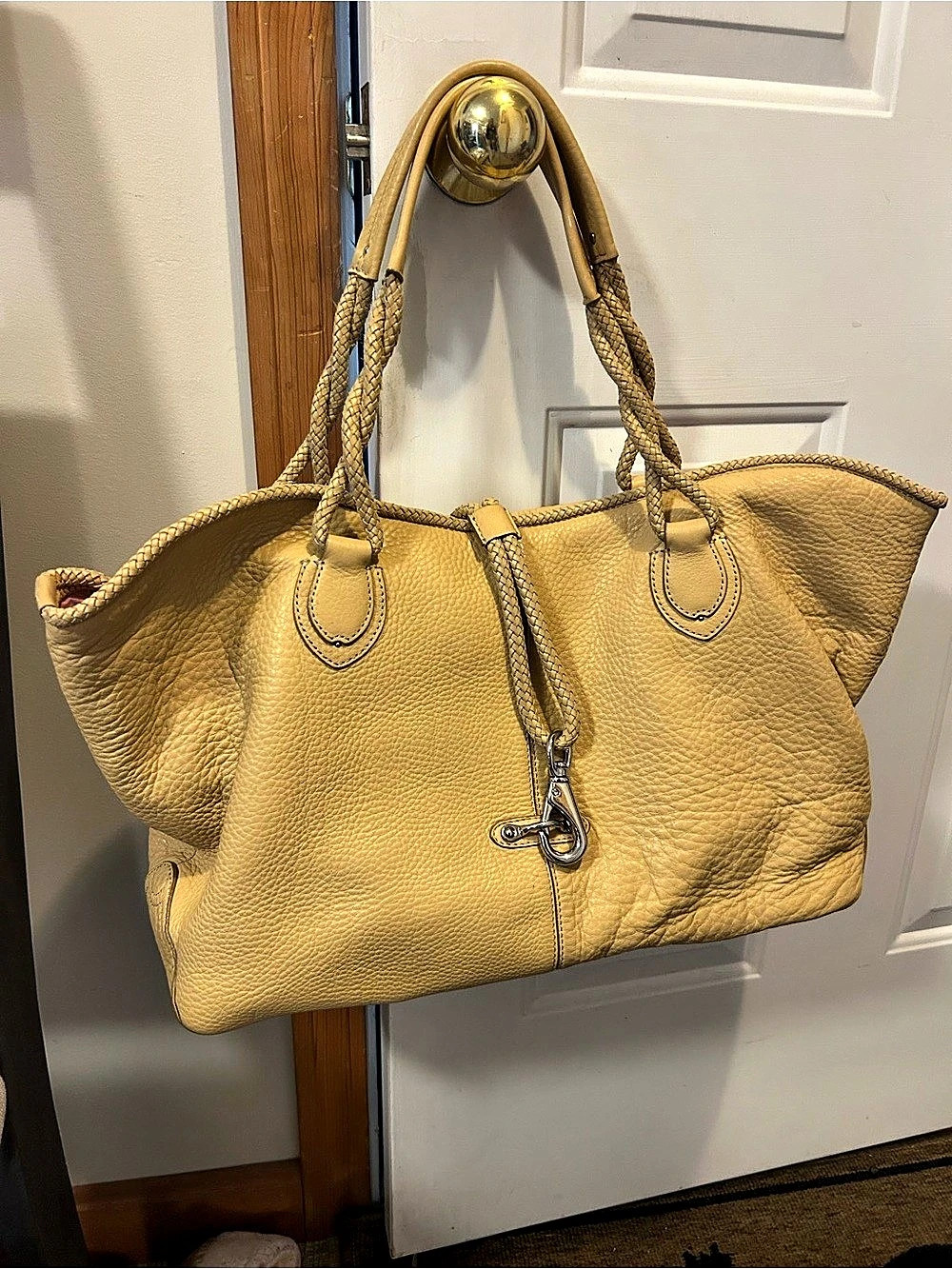 Cole Haan Leather Tote in Yellow